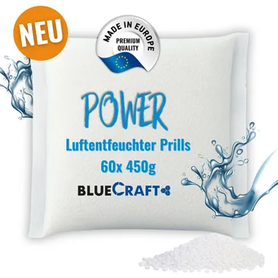 Produktbild von 60x 450 g Luftentfeuchter Prills Nachfüllpack im Vliesbeutel für Raumentfeuchter Granulat Box ab 400g