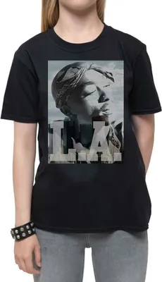 Produktbild von Tupac Shakur - "LA Skyline" T-Shirt für Kinder RO9920 (158-164) (Schwarz)