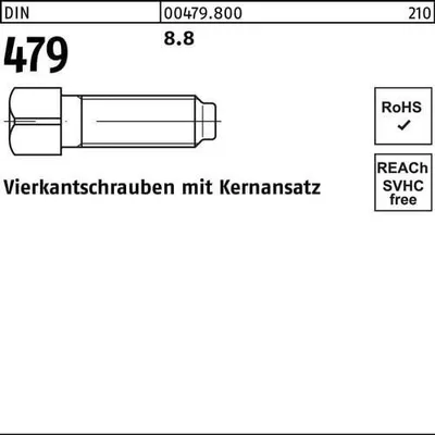 Produktbild von Reyher  Vierkantschrauben DIN 479 8.8 M 10 x 35 (50 Stück)