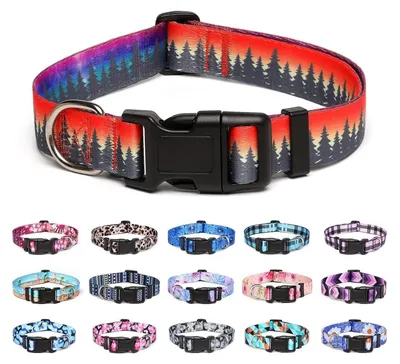 Image de Collier pour chien, réglable, en nylon souple, modèle "L", longueur 38-63 cm