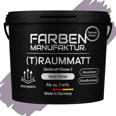 Produktbild von Farben Manufaktur (T)raummatt Innenwandfarbe Elegantes Taupe matt 1 L