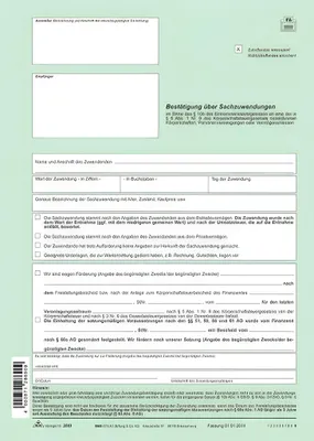 Produktbild von RNK Zuwendungsbestätigung Sachspende A4 SD