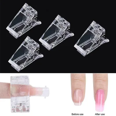 Produktbild von 10 stk Damen Nail Clips Nagelverlängerung Klammer Fixieren für Nagelspitzen Fingernägel Maniküre-Set Nagelpflege,