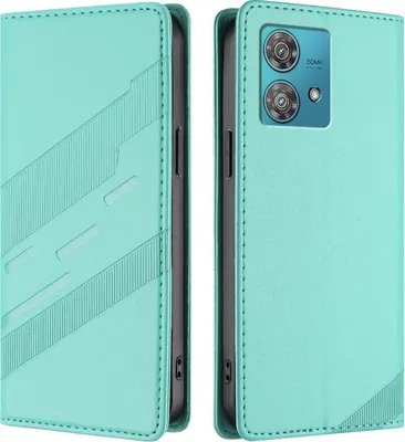 Obrázek produktu pro Pouzdro pro Motorola Edge 40 Neo,Polyuretankožené peněženkové pouzdro s přihrádkou na karty a funkcí stojánku Türkis