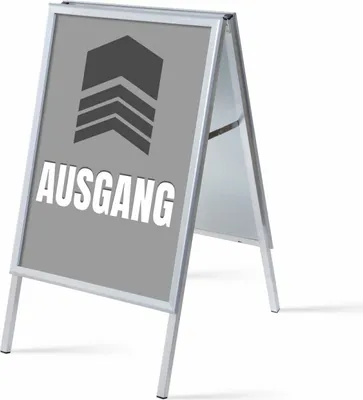 Produktbild von Showdown Kundenstopper - DIN A1 - Komplett-Set - Ausgang Deutsch - Grau/Schwarz