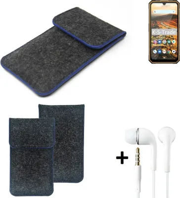 Produktbild von K-S-Trade Handy Schutz Hülle kompatibel mit Cubot KingKong 5 Schutzhülle Handyhülle Filztasche Pouch Tasche Case Sleeve Filzhülle dunkelgrau,