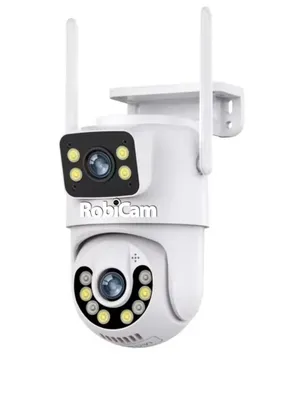 Obrázok produktu pre RobiCam, iCsee, 6 MP, duálny fotoaparát, montáž na strop a na stenu, vonkajšia, Wi-Fi, vodotesná, 360 stupňov, Full HD, 6 MP, farebné nočné videnie