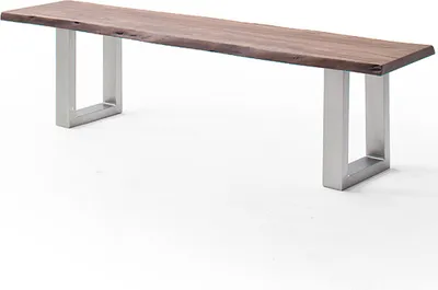 Produktbild von Esszimmer Sitzbank mit 180 cm Breite, Akazie massiv, walnussfarben lackiert - COSENZA-06