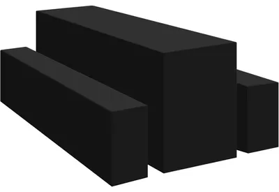 Produktbild von Biertischhussen & Bierbankhussen Set 3-teilig Schwarz 220 x 50 x 70 cm Polyester