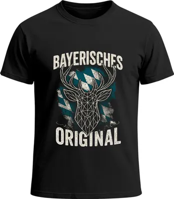 Produktbild von Herren T-Shirt für das Bayerisches Original Fun-Shirt Trachtenshirt Bierfest Outfit Statement Moonworks®