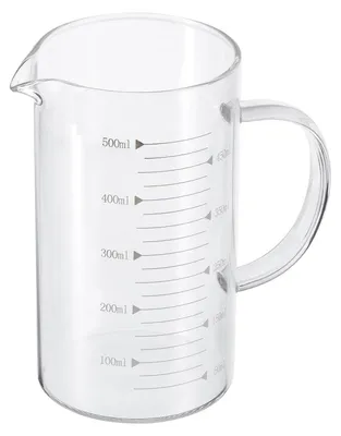 Messbecher 500 ml Borosilikatglas mit Skala und Ausguss