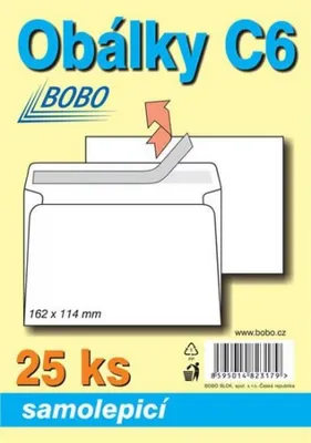 Obrázok produktu pre Samolepiace obálky C6 (balenie po 25 ks)