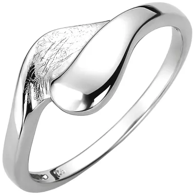 Produktbild von Ring aus 925 Silber teileismatt teilglänzend Fingerschmuck Fingerring rhodiniert, Ringgröße:Innenumfang 56mm Ø17.8mm