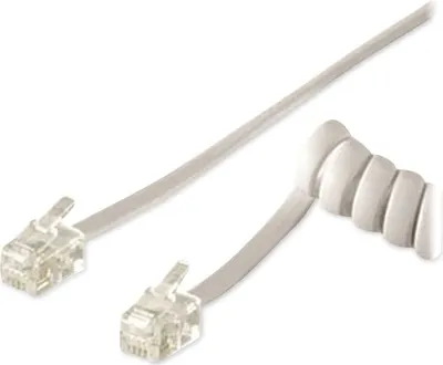Obrázok produktu pre Goobay 50246, 2 m, RJ-10, RJ-10, Biela, Samec, Samec