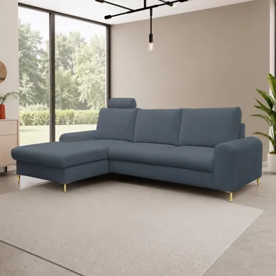 Produktbild von Ecksofa "MONACO" mit Schlaffunktion und Bettkasten L Form Couch