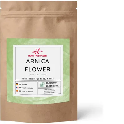 Produktbild von Herbs from Poland Arnikablüte – Natürliche Hilfe bei Entzündungen, Schmerzen und Verletzungen, 100% Natürlich – 100g