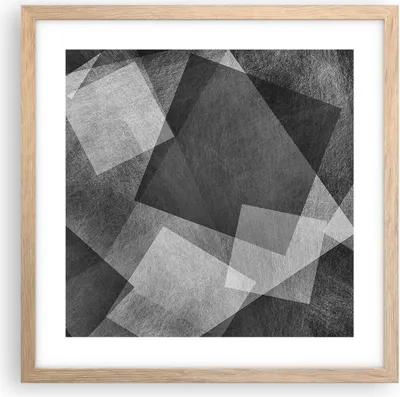 Produktbild von Gerahmtes Poster - Rahmen in heller Eiche - Abstraktion modern - 40x40 cm - Wand Bild - Wanddeko - Wandbilder - Wandposter - Bilderrahmen - Bilder - Kunstdruck - Wandbild - P2NAC40x40-3996