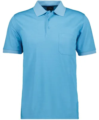 Ragman H-Polo Polo Soft-Knit uni in blau