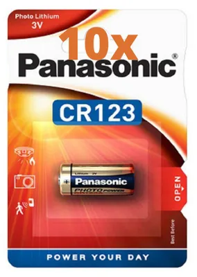 Produktbild von 10x Panasonic CR123AL/1BP Photobatterie CR123 1400mAh Ultra Lithium