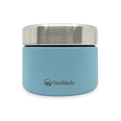 Obrázok produktu pre Smikkels nerezový box na ovocie pre deti 420 ml modrý - udržateľný box na občerstvenie do školy