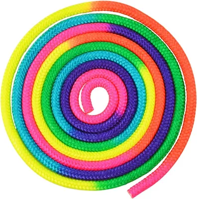 Produktbild von Springseil, 3 Meter, Nylon, Regenbogenfarben, für Kinder, für Aerobic