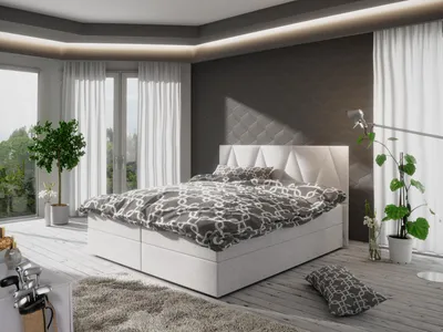 Obrázek produktu pro Manželská postel 160x200 s úložným prostorem STIG 3 - béžová