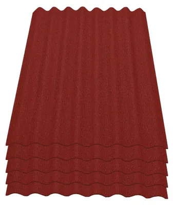 Produktbild von Onduline Easyline Dachplatte Wandplatte Bitumenwellplatten Wellplatte 5x0,76m² - rot