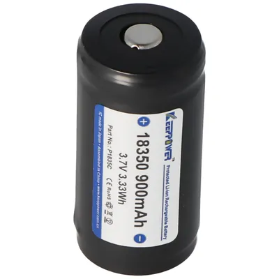 Produktbild von Keeppower 18350 - 900mAh, 3,7V Li-Ion-Akku geschützt, Abmessungen 38,2x18,45mm