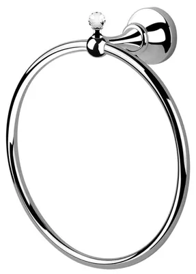 Immagine prodotto di Portasciugamani con cristallo Swarovski argento 20,2 x 9,3 x h. 22 cm - Accessori per il bagno  Italy
