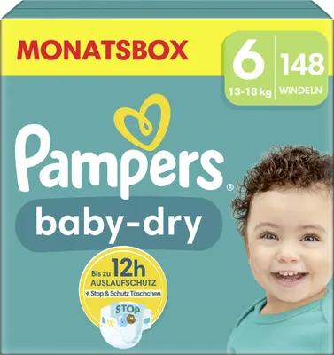 Produktbild von Pampers Windeln Größe 6 (13-18kg) Baby-Dry