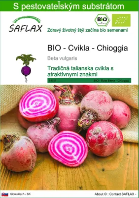 Obrázok produktu pre SAFLAX - BIO - Cvikla - Chioggia - Beta vulgaris - 70 Semená - S pestovateľským substrátom bez klíčkov