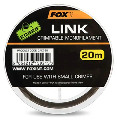 Produktbild von Fox Edges Link Trans Khaki Crimpable Mono - 20m Karpfenvorfach, Durchmesser/Tragkraft:0.53mm / 25lb