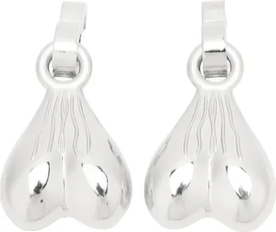 Produktbild von 2 Stück Muttern Schuhdekoration ABS-Kugeln Clips unverwechselbares lustiges Zubehör für Weihnachtsgeschenke Silber