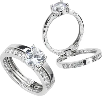 Produktbild von F Ring 925 Silber Zirkonia weiß Gravur "In Liebe"
