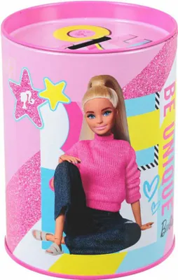 Produktbild von STARPAK Barbie rundes Metallsparschwein