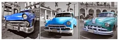 Immagine prodotto di Canvas 20X60 Trio Cars