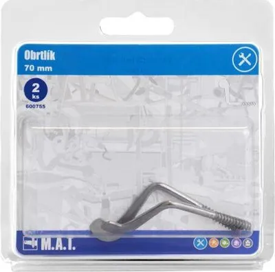 Produktbild von Baubeschlag Drehriegel 70 mm, glänzend, mit frei drehbarem Gelenk, 2 Stück