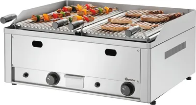 Zdjęcie produktu dla Grill stołowy gazowy Bartscher o mocy 4000 W, stal nierdzewna