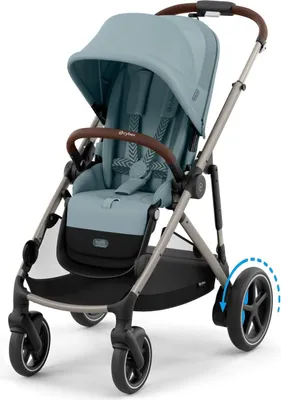 Produktbild von Cybex Gold Buggy e-Gazelle S Stormy Blue (Taupe Frame)