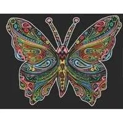 Image de Livre de coloriage en velours A4 « Papillon » - Clairefontaine