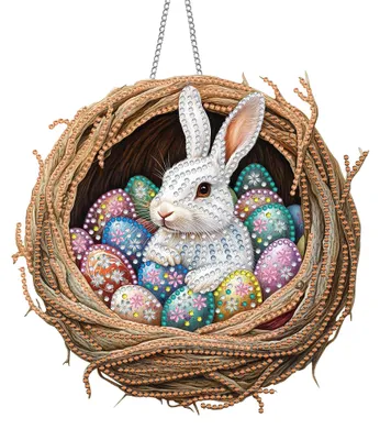 Diamond Art Sonnenfänger Osterhase 20,3 cm DIY Set