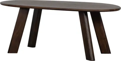 Produktbild von roundly esstisch/schreibtisch 200x100 mangoholz dunkelbraun
