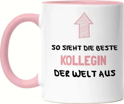Produktbild von So Sieht Die Beste Kollegin Aus Tasse Rosa Arbeitskollegin Abschiedsgeschenk Rente Ruhestand Büro