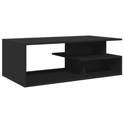 Image de Table basse noir 102x55x35 cm bois d'ingénierie