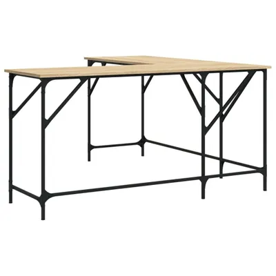 Image de Bureau chêne sonoma 149x149x75 cm bois d'ingénierie