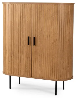 Immagine prodotto di Credenza FURNLUX Trish in rovere Sonoma 100 cm / Colore principale: beige / Dimensioni: 100 x 118 x 40 cm