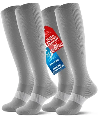 Productafbeelding van Ruixue compressiekousen voor dames en heren, 20-30 mmHg, gestreepte steunkousen