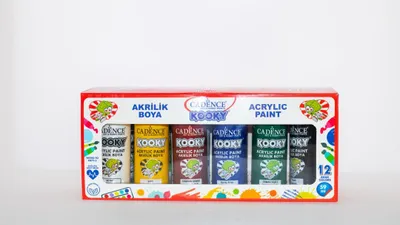 Immagine prodotto di Set di colori acrilici Cadence per bambini - 12 colori - Kooky kreativ
