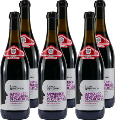 Produktbild von Lambrusco Grasparossa Perlwein DOC -lieblich- (6 x 0,75L)