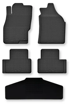 Zdjęcie produktu dla Dywaniki gumowe z tunelem do Jeep Renegade 2014-2019 (SUV) – 5 szt., czarne, dobierane – Wielganizator Semi-Universal